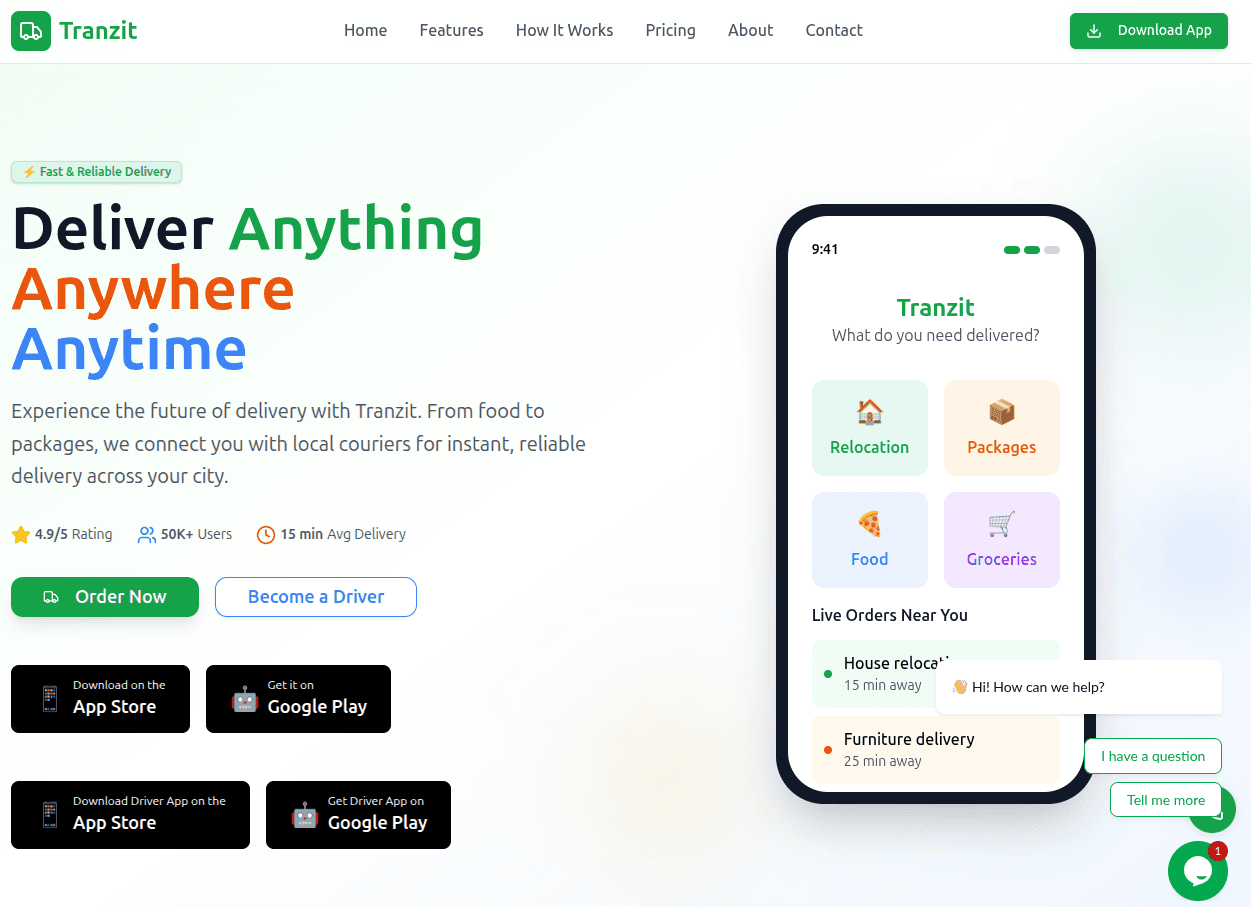 Tranzit Mobile App preview